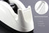 Heavy Base Nonskid Desk Tape Dispenser, One-Hand Dispensing, White, 4 Pack