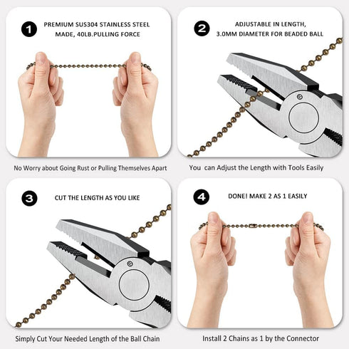 Pattern,2 12 Inch Ceiling Fan Pull Chain Sun Moon Pcs Beaded Ball Pull Chain Extender Decorative With Connector, Newst