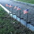 Epicgadget Solar Lights Outdoor, 2 Pieces American Flag Shaped Solar Powered Garden Lights for Pathway Decor