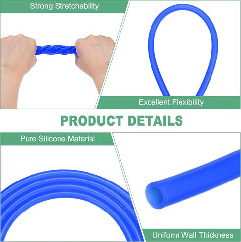 5/32"(4mm) 1/4"(6mm) 5ft(1.5 M METERXITY Silicone Tubing, ID x OD Silicone Rubber Vacuum Tube, M) High Temp Water Air