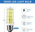 LED Corn Light Bulb 200w Equivalent 2500 Lumen 5000K Cool Daylight White 20W E26/E27 Base Ceiling Fan Led Light Bulb for Home Garage Warehouse Indoor Outdoor Led Corn Bulb Pack of 4 by RIUVAO