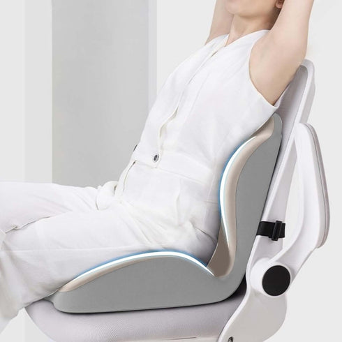 VIECDJSK Tailbone Premium Memory Foam L-Shaped Seat Cushion, Ergonomic Seat Cushion with Lumbar Support, Back & Seat