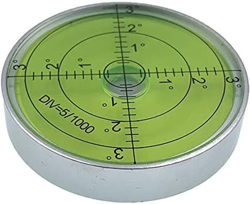 60mm Horizontal Bubble Level with Magnet, High Precision Aluminium Case Bullseye Inclinometers for Surveying Instruments