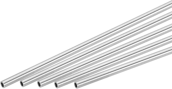 uxcell 5Pcs 304 Stainless Steel Tube, OD 4mm x 1mm Wall Thick, 250mm Length Capillary Metal Tubing