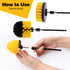 FGBNM 4pcs/24pcs Set, 1/4in (4pcs, Drill Brush Attachment Yellow/Blue/Black/Red/Pink/Green/White Power Scrubber Brush