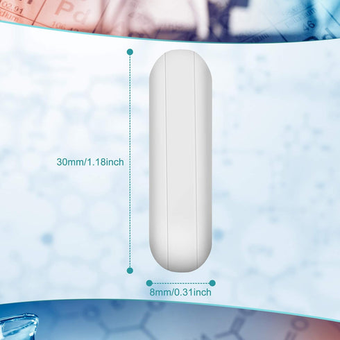 Weewooday 16 Pieces PTFE Magnetic Mixer Stirrer Bar, White Color Stainless Steel Laboratory Mixing Plate Magnet Stick
