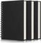 EUSOAR Spiral Notebook College Ruled, 3packs Black A5 5.5" x 8.3", 160 Pages/80 Sheets, Notebooks for Work Office