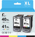 Penguin Ink Cartridge Replacement for Canon PG-40 CL-41, Remanufactured for PIXMA Printers, 4041XL