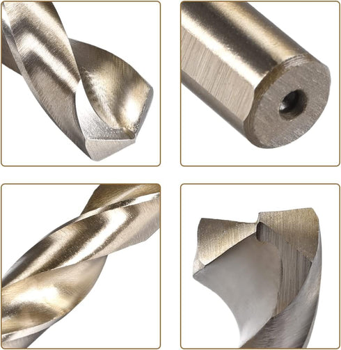 uxcell Reduced Shank Twist Drill Bits, 14mm High Speed Steel with 10mm Shank for Metal and Plastic