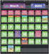 EAMAY Monthly Calendar Pocket Chart for Classroom with 71 Cards, Kids Learning Supplies for Home and Homeschool (Black)