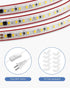 IP65 110-130V 16.4FT 3000K 120 Outdoor LED Strip Lights Waterproof AC LED Rope Light Warm White Strong Adhesive