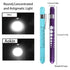 Aokin Pen Light with Pupil Gauge, Reusable LED Penlight Medical for Doctor Nurse Diagnostic etc, White Light, Sky Blue