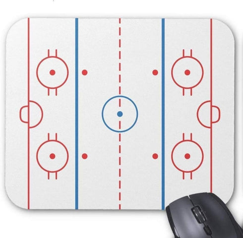 Hockey Rink Mousepad for Gaming and Office Use