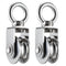 Heavy Duty Cable Pulley Wheel, Swivel Single Block for Gym Equipment, Lifting, Winch, Loading 1000lb, 2Pack