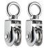 Heavy Duty Cable Pulley Wheel, Swivel Single Block for Gym Equipment, Lifting, Winch, Loading 1000lb, 2Pack