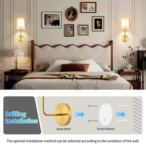 Set 2, 15000mAh Dimmable, Bulb JESLED Battery Operated Wall Sconce of Rechargeable Wall Lights with Timer Function