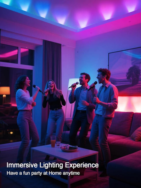 9.8ft 35-55 Inch Tyute TV LED Lights, LED Strip Lights for TV Behind Lighting, RGB Color Changing TV Backlight with APP