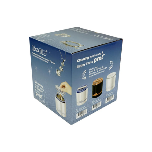 iSonic Compact Ultrasonic Jewelry Cleaner D1800, Pearl White