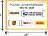 IGNIXIA Pack of 02 Package Delivery Sign Decals, Self Adhesive Sticker for Delivery Instructions (10 x 7 inches)
