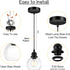 71 Inch Fixture(E26 Bulb) Pendant Lights Kitchen Island, Black Pendant Light with Glass Lampshade, Adjustable Hanging