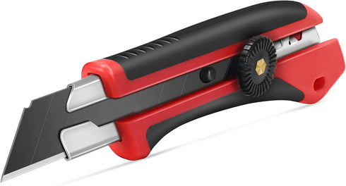 HAUTMEC 25mm Extra Heavy-Duty Utility Knife, Multi-Purpose Snap-off Box Cutter with Reinforced Handle