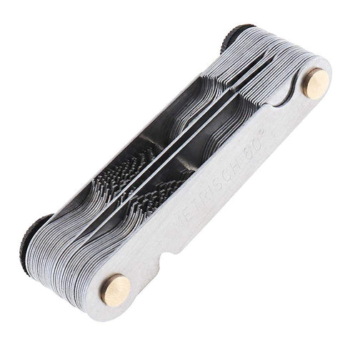 Metric & Imperial Screw Gauge - SAE Whitworth 55 Degree & Metric 60 Degree Thread Pitch Gauge for Industrial Measurement
