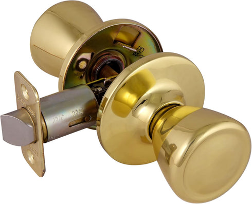 Design House 782730 Tulip Passage Hall and Closet Door Knob, Polished Brass