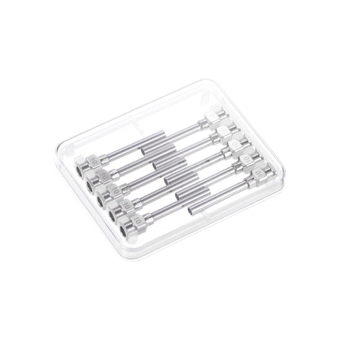 10pcs 10Gauge Stainless Steel Dispensing Needles, 1" All Metal Glue Needle Tube Blunt Tips for Lab Use