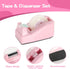 Pink Stapler and Tape Dispenser Set, Office Supplies Kit with Staple Remover, 1000 Staples, Clips, Tape, Scissors, Tabs