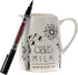 uni Super Ink Marker PNA-125 Black, Plastic Free Packaging, Pack of 2