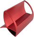 Desktop Innovative Metal Business Card Display Holder Stand, Creative Q Shape Aluminum Card Holder (Red)