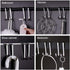4 Pack Over Cabinet Drawer Double Hooks, Stainless Steel Narrow Door Hook for Kitchen, Bathroom, and Wardrobe Door