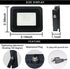 5Pack 10W 3x2 MIWAT Daylight LED Flood Light Outdoor, LED Work Light, Plug and Play, Waterproof Outdoor Floodlights
