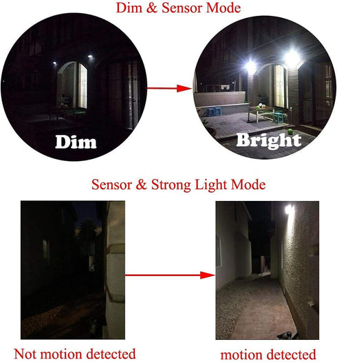3 iThird Solar Lights Outdoor Motion Sensor, LED Solar Powered Outdoor Lights Stainless Steel Solar Security Light
