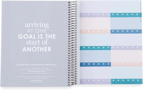 Erin Condren 8.5" X 11" Spiral Bound College Ruled Notebook - Wildflowers, 160 Pages