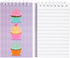 BLUE PANDA 24 Pack Spiral Notepads, 3x5 inches Baking Party Favors for Kids, Mini Notebooks with Donut Designs