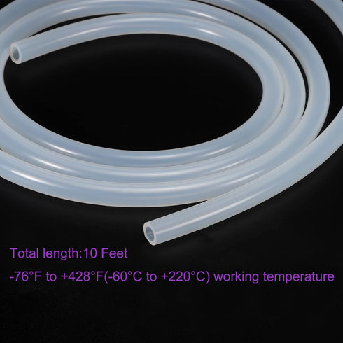 DMiotech 7mm ID 11mm OD 10 Feet Clear Silicone Tube for Water Air Pump
