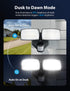 32W 2 3200LM 6500K IP65 Onforu Head Motion Sensor Outdoor Lights, LED Security Light Hardwired, Dusk to Dawn, Motion