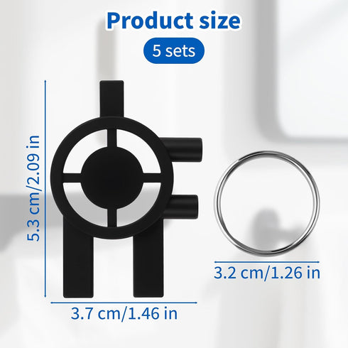 Fampery 5pcs 3-in-1 Commercial Dispenser Key Replacement for Cintas Sanis, Toilet Paper Towel Holder Key Soap