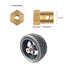 10Pcs 4mm Brass Hex Shaft Coupling, Flexible Coupler Joint for DC Motor Shaft, Robot, Model Car Tires Shaft