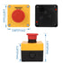 Baomain Red Sign Emergency Stop Switch, 660V Weatherproof Push Button Switch with Box
