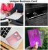 FONLAND 50pcs/Set 0.4mm Thickness Aluminum Metal Business Cards DIY Engraving Card for Home Office Supplies (Black)