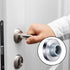 Pangda Concave Wall Door Bumper Stop, Silver Stainless Steel with Gray Round Rubber Protector, 6 Pieces