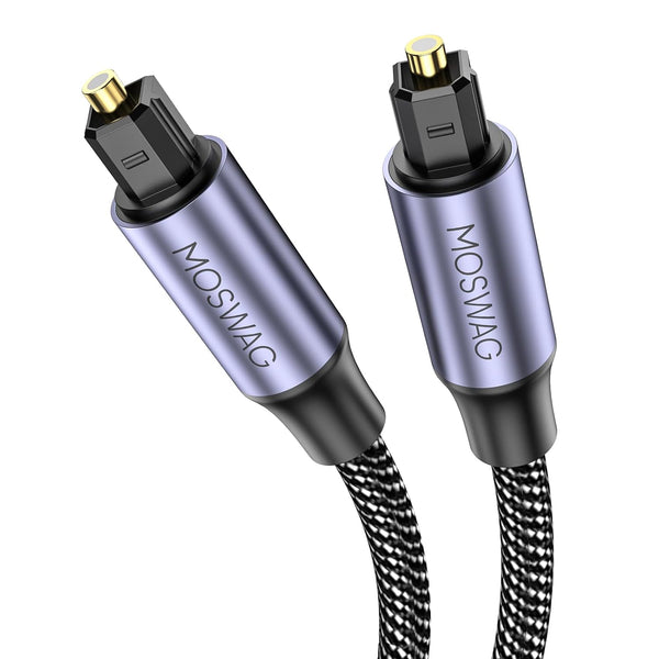 MOSWAG Toslink Audio Cable, 3FT/1M Optical Male to Male Cable, Digital Optical