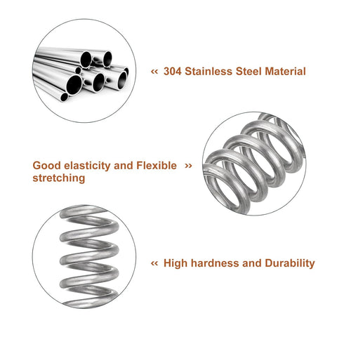 uxcell 5Pcs Compression Spring, Wire Diameter 0.039", OD 0.24", 304 Stainless Steel Coil Mechanical Compressed Spring