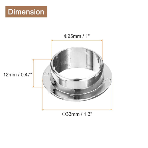 uxcell 4Pcs Cable Hole Cover, 1 inch(25mm) ABS Office Desk Cable Wire Cord Grommet Cable Cord Organizer for Office Desktop Wire, Silver