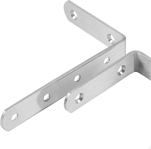 20PCS 5 3 Inch 35Lbs ZOENHOU x L Brackets, Capacity Stainless Steel Corner Brace Joint Right Angle Bracket, L Bracket
