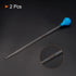 PATIKIL Graduated Dropper Pipettes Kit, 2pcs 0.1ml Borosilicate Glass Pipette with Rubber Cap