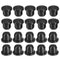 PATIKIL 20 Pack Silicone T-Hole Stoppers 9.3mm/0.37inch, Soft Flexible Waterproof Bottle Seal Plug, Black