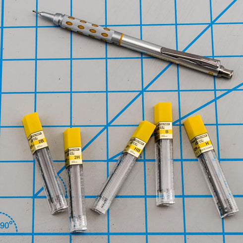 Pentel Super Hi-Polymer Lead Refill, 0.9mm, HB, 45 Total Pieces